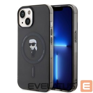 Back panel cover Karl Lagerfeld - Karl Lagerfeld IML Ikonik MagSafe Case for iPhone 15 Black 