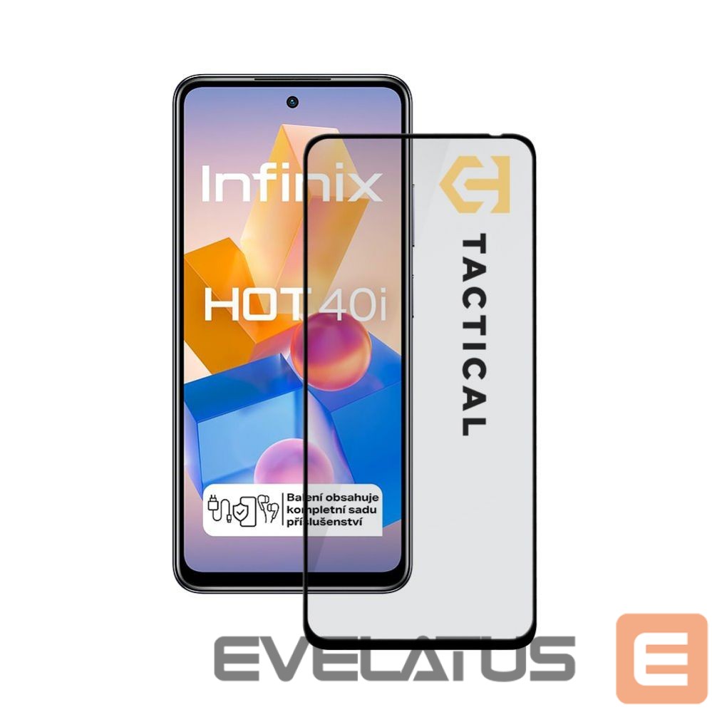 Protective glass Tactical - Tactical Glass Shield 5D for Infinix Hot 40i Black