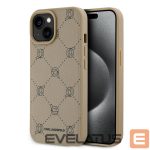 Back panel cover Karl Lagerfeld Apple Karl Lagerfeld PU Karl Heads Pattern MagSafe Case for iPhone 15 Beige 