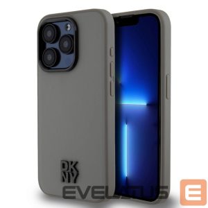 Back panel cover DKNY - DKNY PU Leather Stack Logo Magsafe Case for iPhone 15 Pro Max Grey 