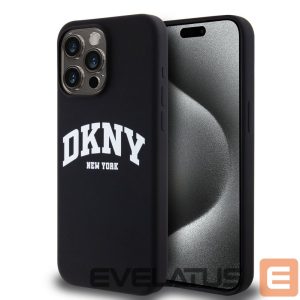 Back panel cover DKNY Apple DKNY Liquid Silicone Arch Logo MagSafe Case for iPhone 14 Pro Max Black 