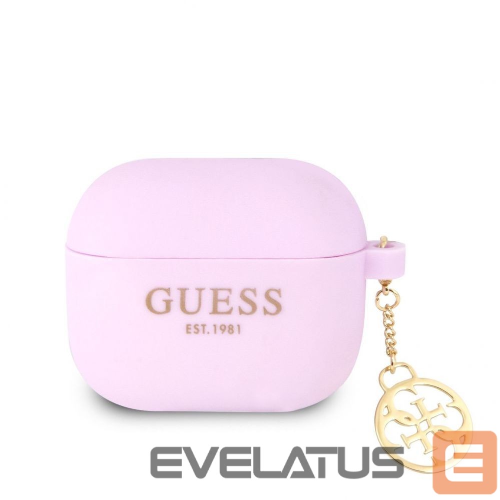 Headphone case Guess Apple Airpods 3 Charms Silicone Case Purple
