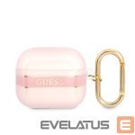 Headphone case Guess Apple Airpods 3 TPU Printed Stripe Case Pink