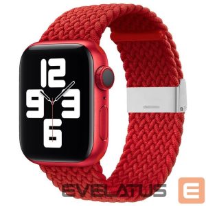 Strap iLike Apple Watch 42/44/45mm Braided Fabric Strap Red