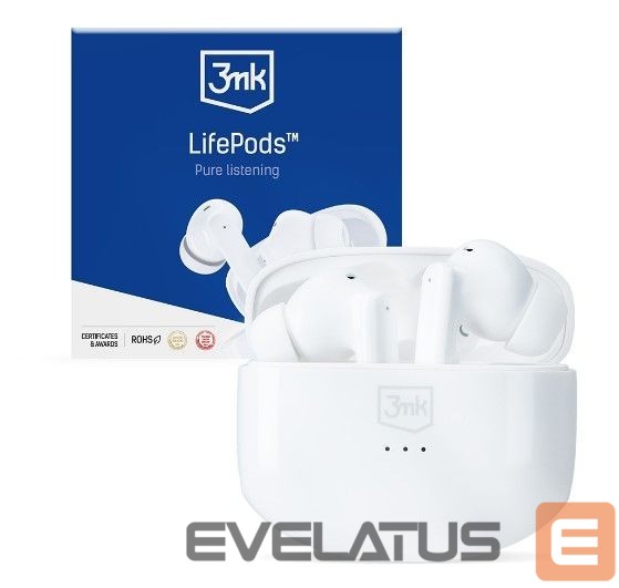 Wireless headphones 3MK LifePods Protection Bluetooth 5.3 ANC technology White