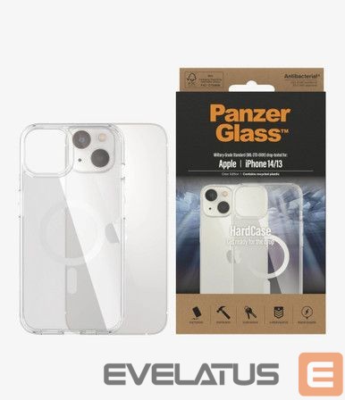 Back panel cover PanzerGlass - HardCase MagSafe Compatible Back protection, Apple, iPhone 14/13, 100% Recycled Polyurethane (TPU), Clear