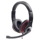 Wireless headphones Gembird  Stereo headset, «Los Angeles» + microphone, passive noise canceling Black, 3.5 mm 