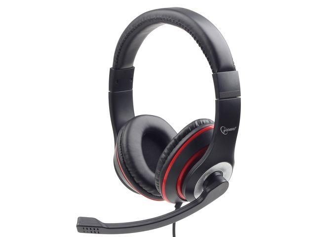Wireless headphones Gembird Stereo headset, «Los Angeles» + microphone, passive noise canceling Black, 3.5 mm