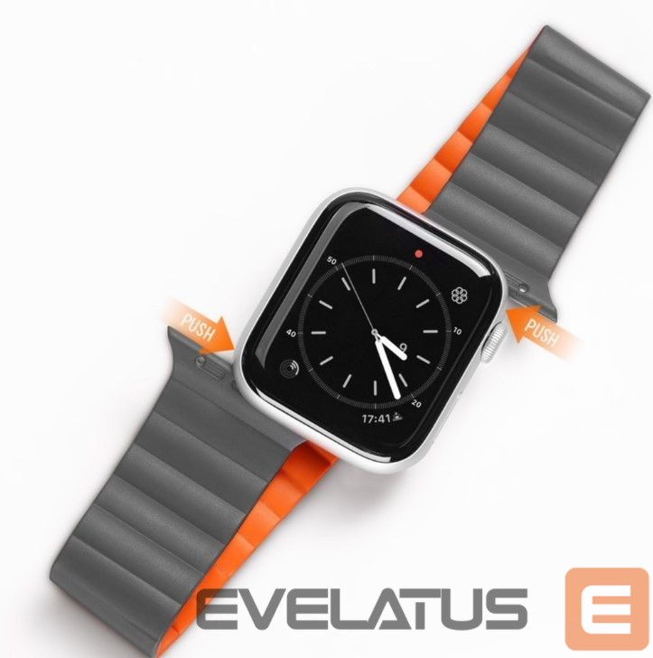 Strap Dux Ducis Apple Magnetic Strap Watch Strap 7/6/5/4/3/2 / SE (41/40 / 38mm) Magnetic Grey Orange