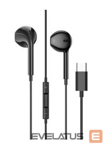 Wired headphones Borofone  BM80 MAGNIFICENT HEADPHONES WITH MICROPHONE TYPE C Black