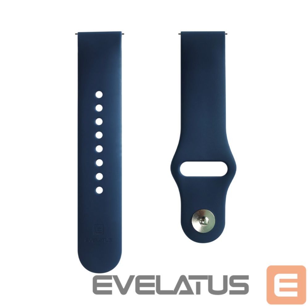 Strap Evelatus Evelatus watch 22mm Silicone Loop Watch Straps (S/M 110mm) Blue