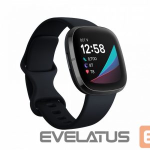 Smart watches Fitbit  Sense Graphite Stainless Steel Carbon Black