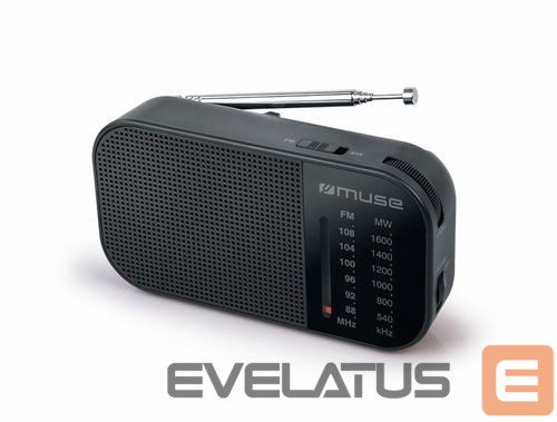 Interactive solution Muse M-025 R, Portable radio, Black