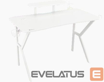 Other Computer Accessory Genesis Gaming Desk Holm 320 RGB Headphone holder, Cup holder, Gamepad holder, Monitor shelf, Organizer cables, White