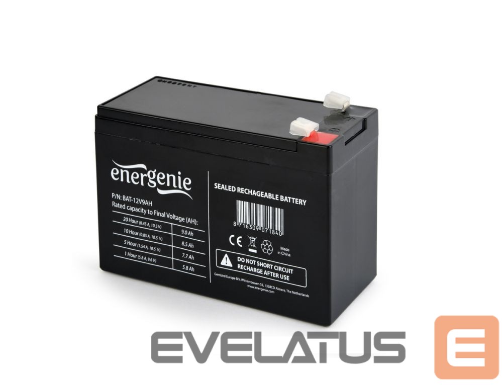 Other Computer Accessory EnerGenie Rechargeable battery 12 V 9 AH for UPS 9 Ah VA