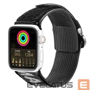 Strap Dux Ducis  Strap (Outdoor Version) Strap for Apple Watch Ultra, SE, 8, 7, 6, 5, 4, 3, 2, 1 (49, 45, 44, 42 mm) Nylon Band Black Silver
