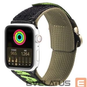 Strap Dux Ducis  Strap (Outdoor Version) strap for Apple Watch Ultra, SE, 8, 7, 6, 5, 4, 3, 2, 1 (49, 45, 44, 42 mm) nylon band bracelet Black Green