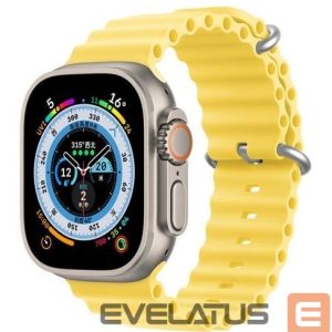 Strap Dux Ducis  Strap Watch Strap 8 / 7 / 6 / 5 / 4 / 3 / 2 / SE (41 / 40 / 38mm) Silicone Band Bracelet Yellow