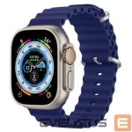 Strap Dux Ducis  Strap Watch Strap 8 / 7 / 6 / 5 / 4 / 3 / 2 / SE (45 / 44 / 42mm) Silicone Band Bracelet Navy Blue