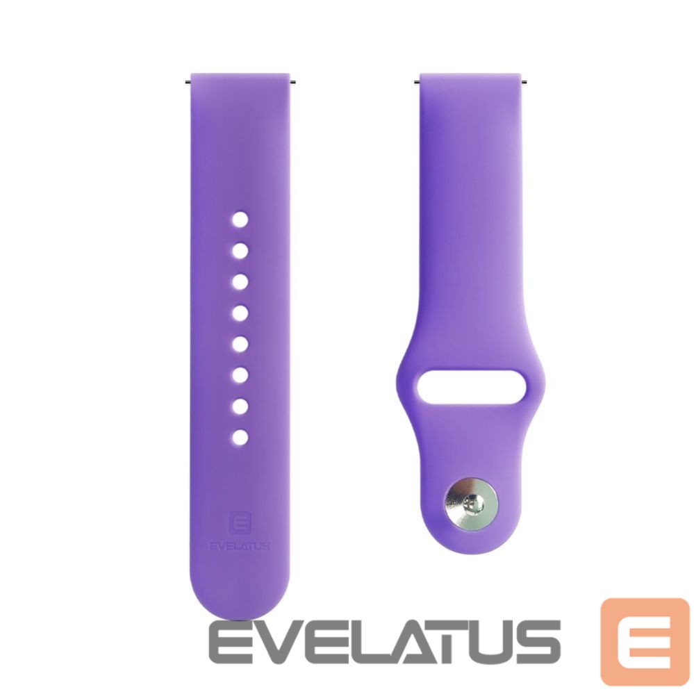 Strap Evelatus Evelatus Watch 20mm Silicone Loop Watch Straps (130mm M/L) Deep Purple