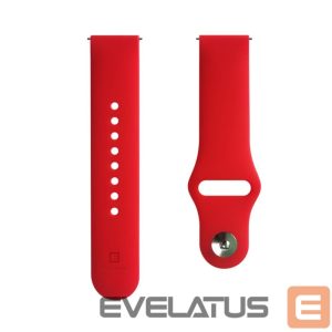 Strap Evelatus  Evelatus Watch 22mm Silicone Loop Watch Straps (130mm M/L) Red