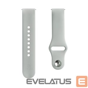 Strap Evelatus  Evelatus Watch 22mm Silicone Loop Watch Straps (130mm M/L) Silver