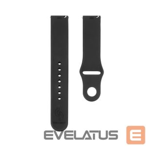 Strap Connect  20mm Silicone Loop Watch Strap (S/M 110mm) Black