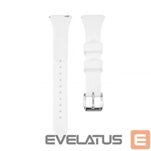Strap Connect  20mm T-buckle Silicone Loop Watch Strap (130mm M/L) White