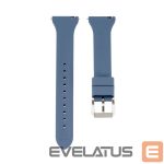 Strap Connect  22mm T-buckle Silicone Loop Watch Strap (130mm M/L) Blue