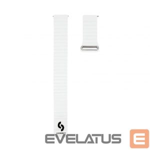 Strap Connect  22mm Flat head Leather - Silicone Loop Magnetic Watch Strap (130mm M/L) White