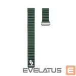 Strap Connect  22mm Flat head Leather - Silicone Loop Magnetic Watch Strap (130mm M/L) Forest Green
