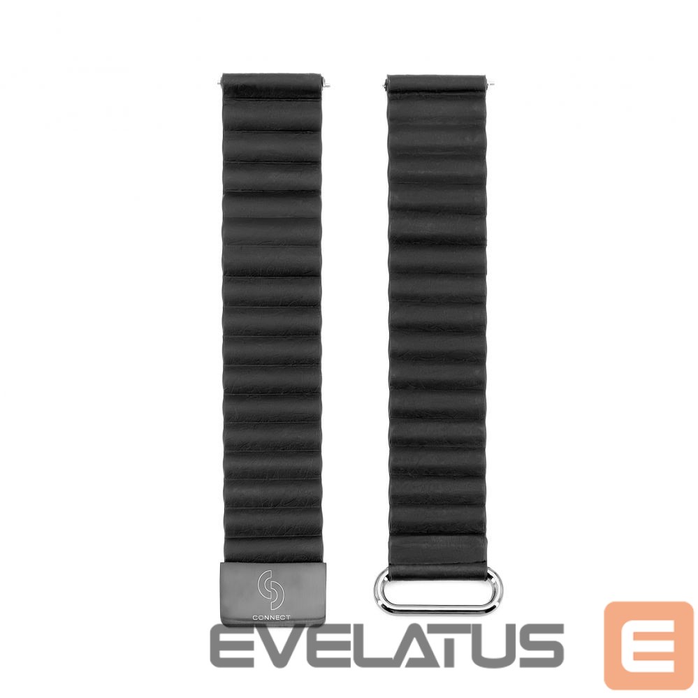 Strap Connect 20mm Cortical back buckle magnetic suction Watch Straps (130mm M/L) Black