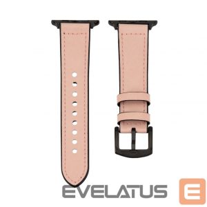 Strap Connect  Watch 42/44/45mm Silicone patch Leather Watch Strap (132mm M/L) Pink Sand