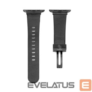 Strap Connect  Watch 42/44/45mm Single loop buckle leather Watch Straps Black