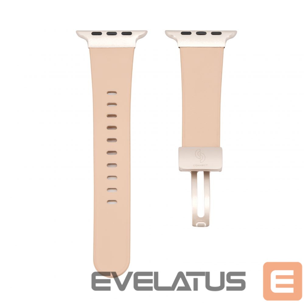 Strap Connect Watch 42/44/45mm Single loop buckle leather Watch Straps Rose pink