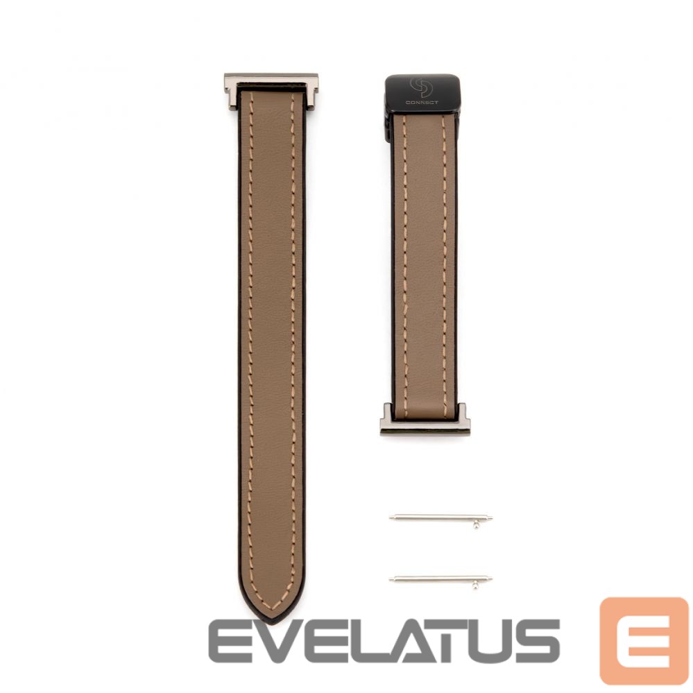 Strap Connect 22mm Silicone Leather Watch Strap with Magnetic Wine Red