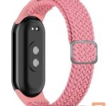Strap iLike Universal Mi Band 8 wristband bracelet Braided fabric strap Pink
