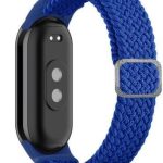 Strap iLike Universal Mi Band 8 wristband bracele Braided fabric strap Blue