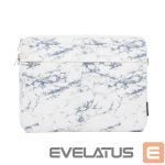 Laptop Bag iLike  15-16 Inches Fabric Laptop Bag With Strap Marble White
