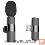 Microphone CP  K9 Mini Lightning Smartphone Wireless clip clear sound microphone noise cancell (5.7x1.5cm) Black