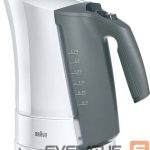 Teapot Braun  WK 300 Standard kettle, 2200 W, 1.7 L, Plastic, White, 360° rotational base 