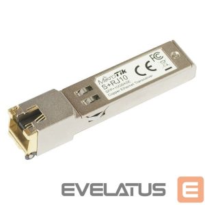 Server - Other Accessories Mikrotik  S+RJ10 SFP+, Copper, RJ-45, 10/100/1000/10000 Mbit/s, Maximum transfer distance 200 m, COMPATIBLE ONLY WITH ACTIVE COOLING SWITCHES (DISCONNECTS WITH PASSIVE COOLING SWITCHES), -20 to +60C 
