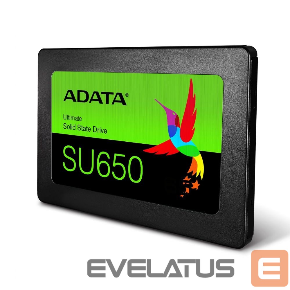 Hard drive SSD ADATA Ultimate SU650 3D NAND SSD 480 GB, SSD form factor 2.5”, SSD interface SATA, Write speed 450 MB/s, Read speed 520 MB/s