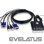 Server - Other Accessories Aten  2-Port USB VGA Cable KVM Switch with Remote Port Selector 