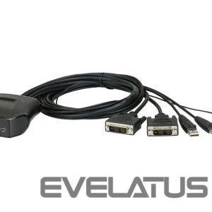 Server - Other Accessories Aten  2-Port USB DVI Cable KVM Switch with Remote Port Selector 
