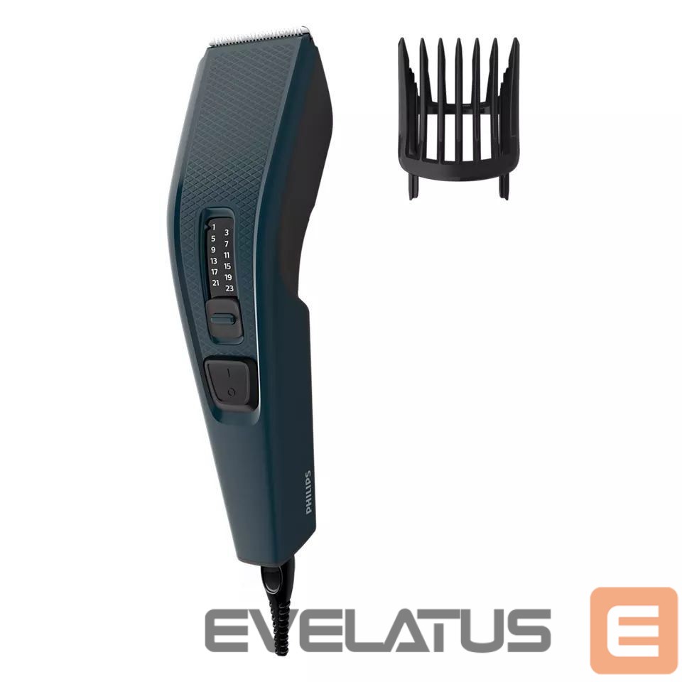 Plaukų kirpimo mašinėlė Philips Hair clipper HC3505/15 Corded, Number of length steps 13, Step precise 2 mm, Black/Blue