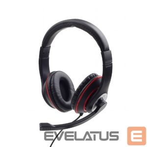 Motherboard for AMD processors Gembird  Stereo headset MHS-03-BKRD Built-in microphone, On-Ear, 3.5 mm, Black colour with red ring 