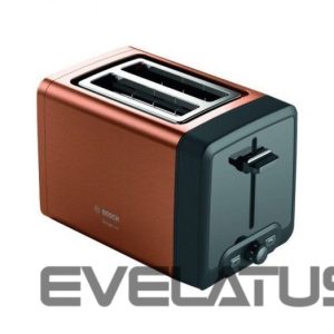Toster Bosch  DesignLine Toaster TAT4P429 Power 970 W, Number of slots 2, Housing material Stainless Steel, Copper/Black 