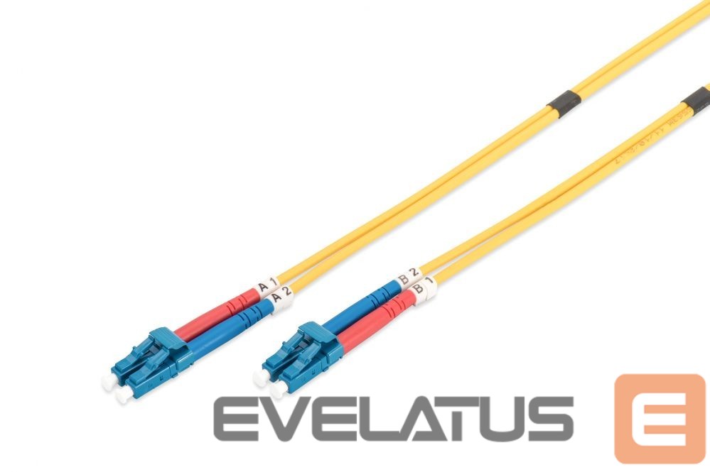 Cable Digitus FO Patch Cord, Duplex, LC to LC SM OS2 09/125 µ, 1 m