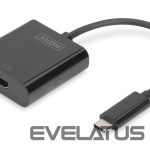 Converter Digitus  USB Type-C to HDMI Adapter DA-70852 0.15 m, Black, USB Type-C 